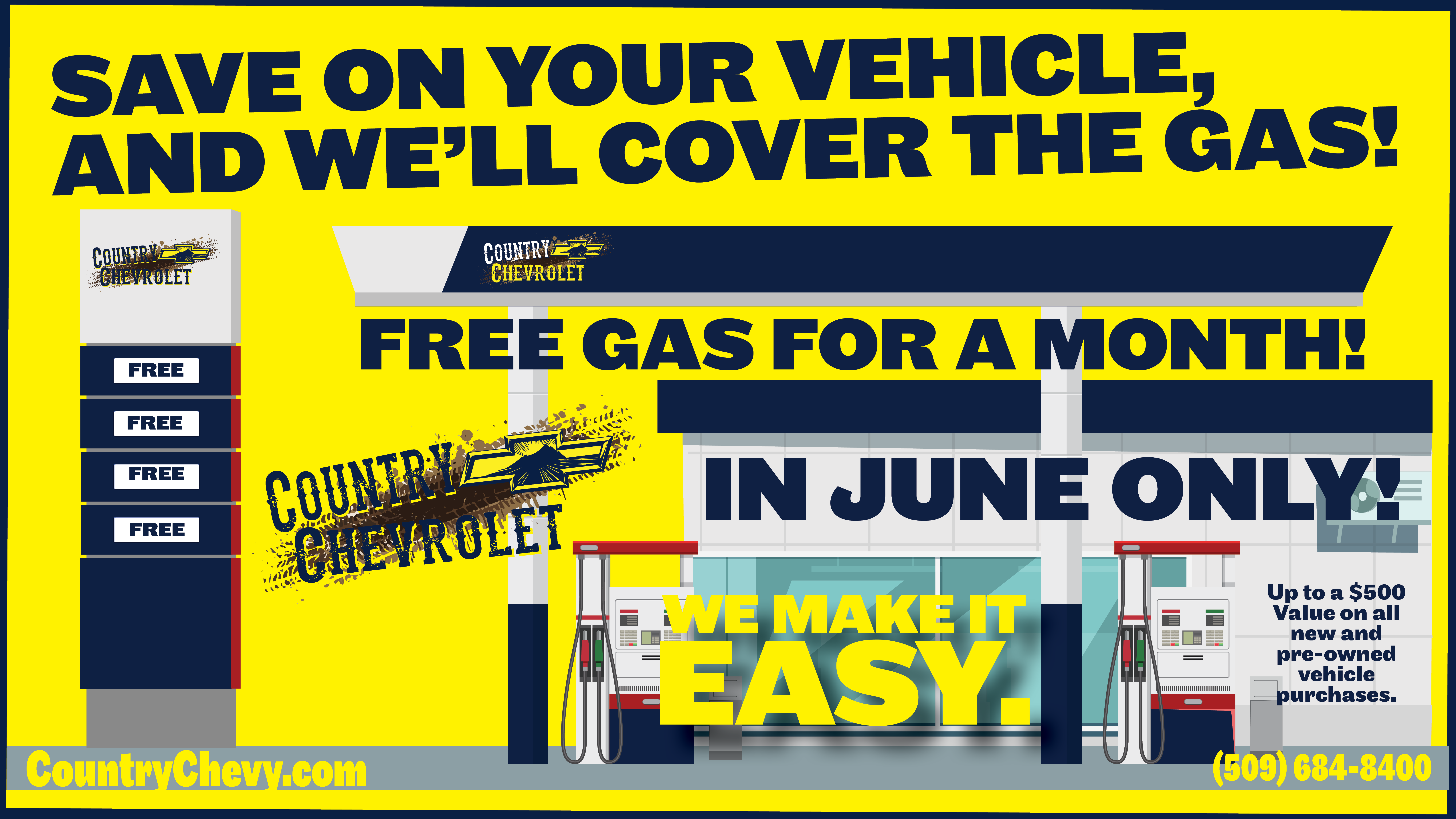 FREE GAS FOR A MONTH, IN JUNE ONLY!
